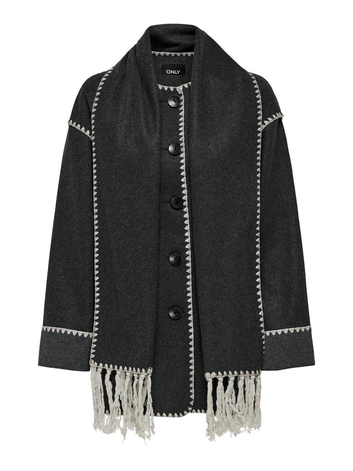 ONLELBA Mantel Dark Grey Melange