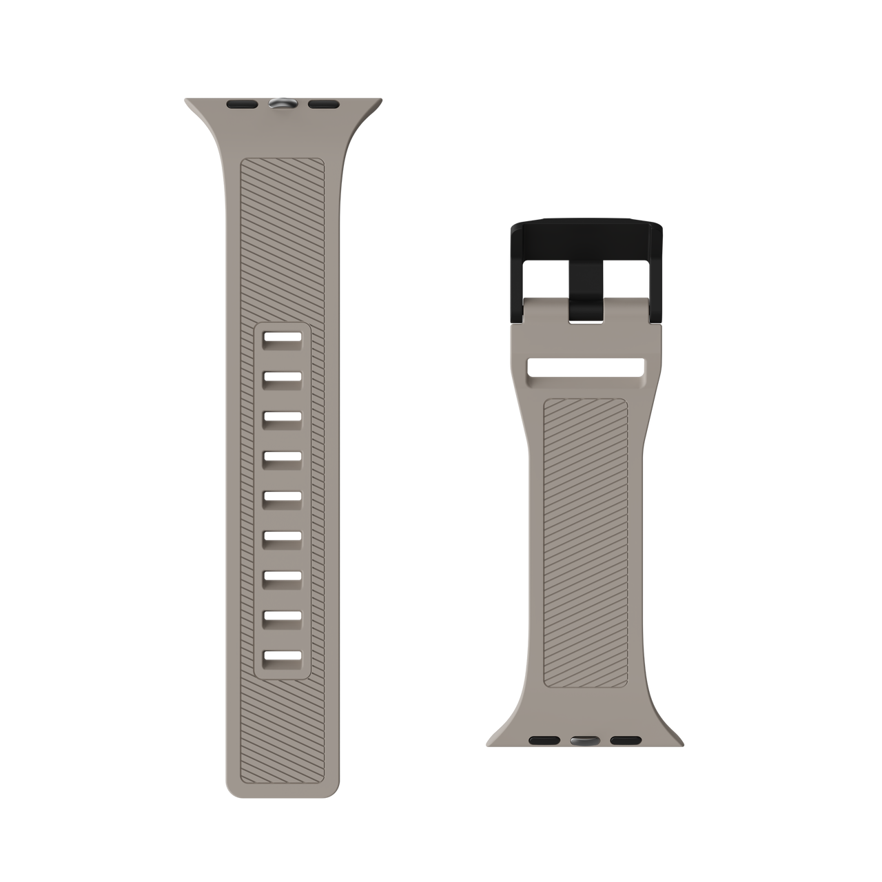 Apple Watch (49/46/45/44 mm) Scout Strap Silikon Armband (191488113636) - Titanium (Silber)