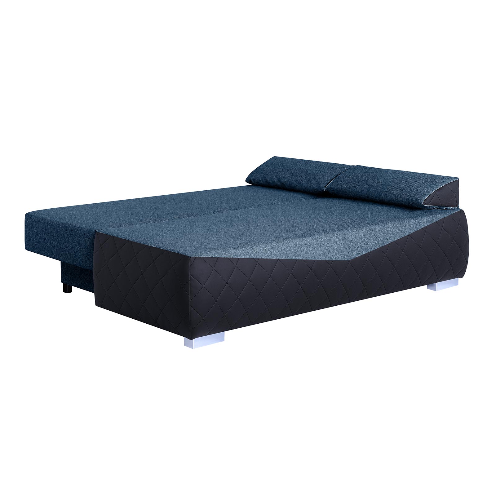 Boxspringsofa - schwarz-night sky - Karosteppung - Dauerschläfer