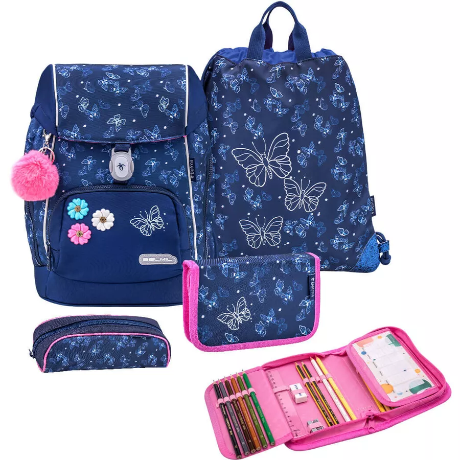 Belmil Schulranzen Premium Comfy Plus Set 5-teilig Sapphire