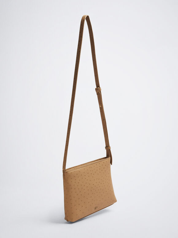 Bolso Bandolera Grabada - Marrón