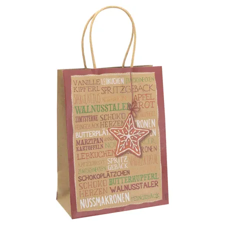 Idena Geschenktasche Lebkuchenstern FSC-Mix