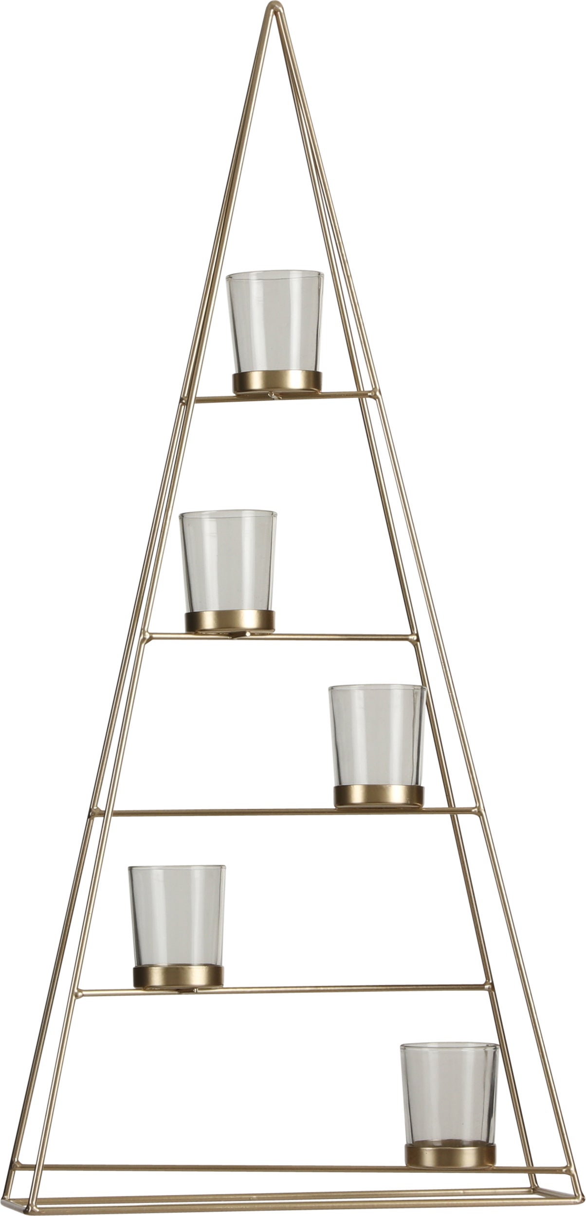 Waxinelichthouder boom goud 31 x 12 x 68 cm