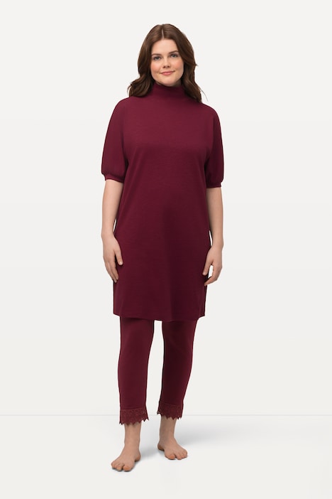 Longshirt, Eggshape, Rollkragen, Halbarm, Biobaumwolle