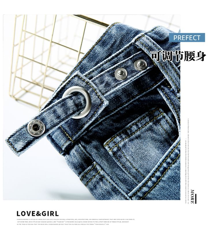 Denimot - Hoge taille gewassen losse jeans (verschillende ontwerpen)