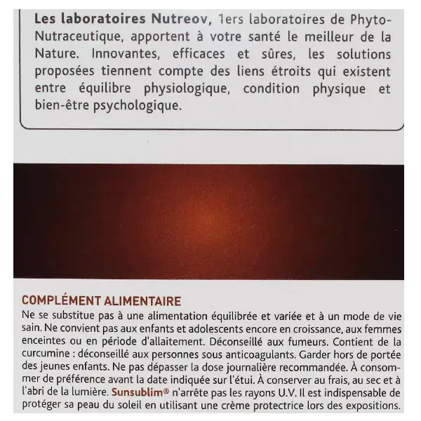 Nutreov Physcience Sunsublim Solaire Bronzage Intégral 90 capsules