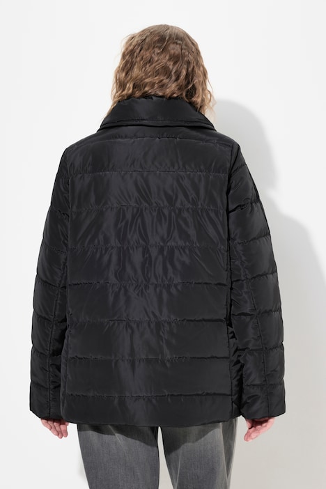 Steppjacke mit leichter Wattierung, Stehkragen, Eingriffstatschen, langarm