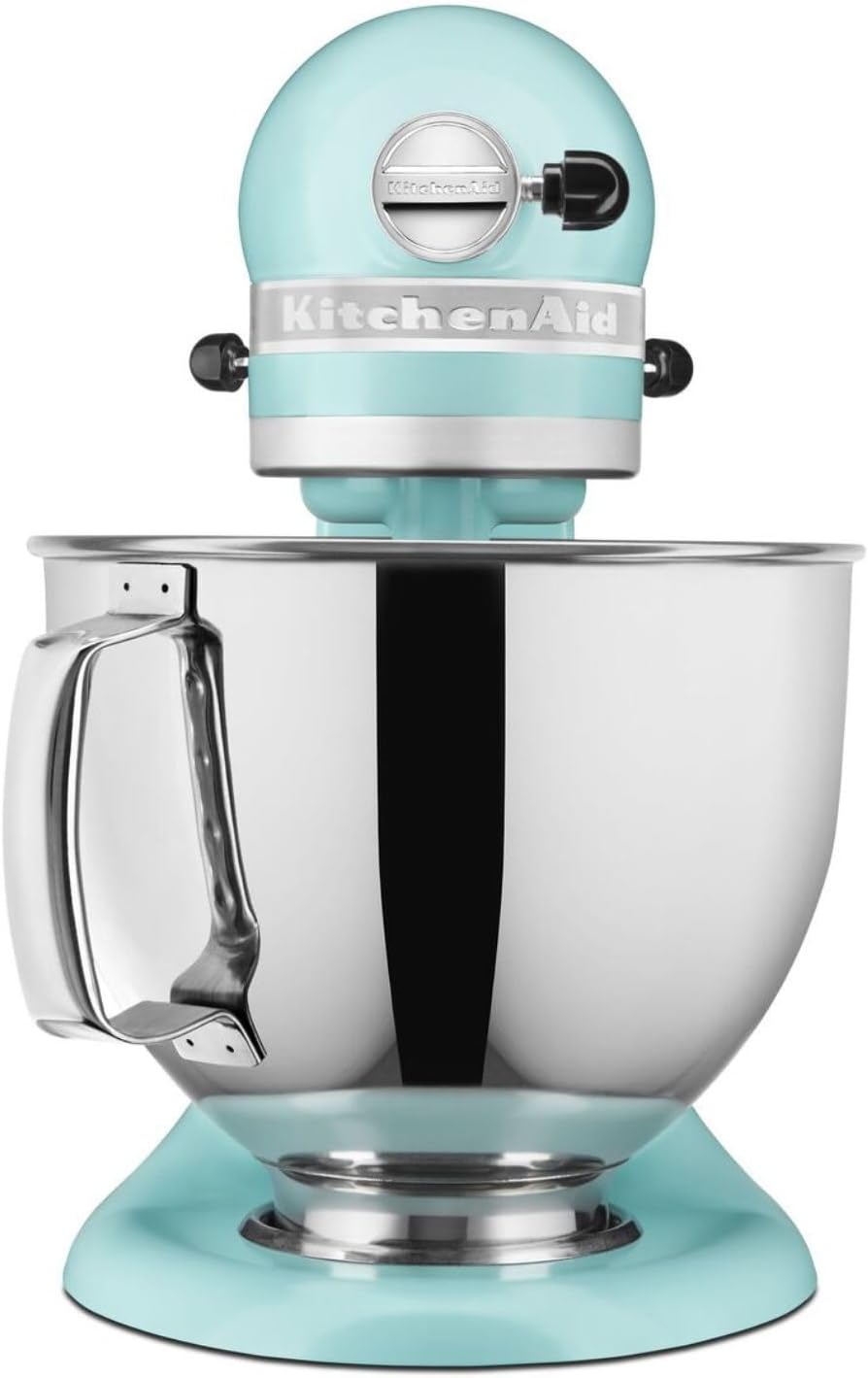 KitchenAid Küchenmaschine - Artisan - Kippbarem Food Processor - Teigknetmaschine mit 3 Zubehör und Schüssel aus Edelstahl - 4.8 L - Mineral water 5KSM125EMI