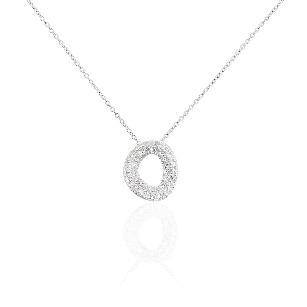 Collier Argent Blanc Irenaeus Oxydes De Zirconium