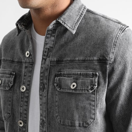 Surchemise en Jean 0092 Denim Gris