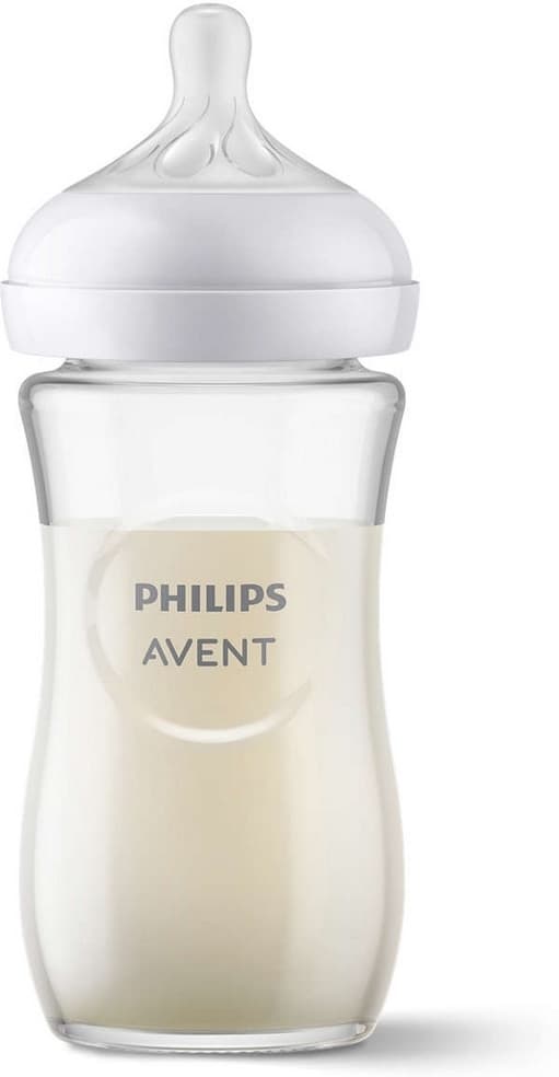Philips Avent SCY933/01 Natural Response-sutteflaske af glas, 240 ml