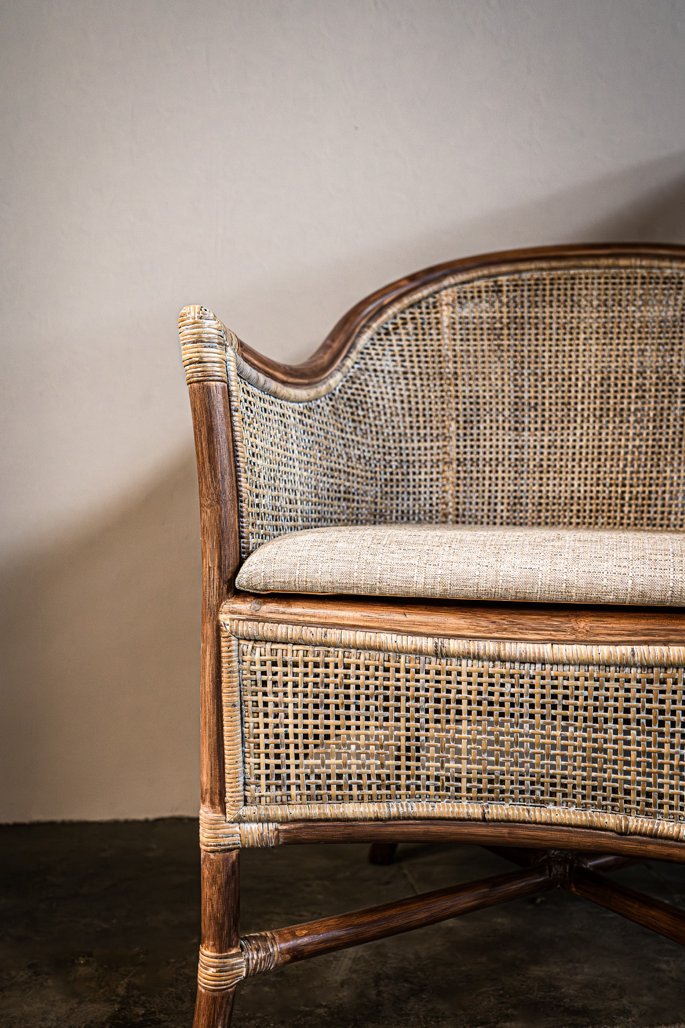Armsessel 'Sneeg', Rattan, B 58 cm, H 76 cm, L 62 cm von fischer's lagerhaus