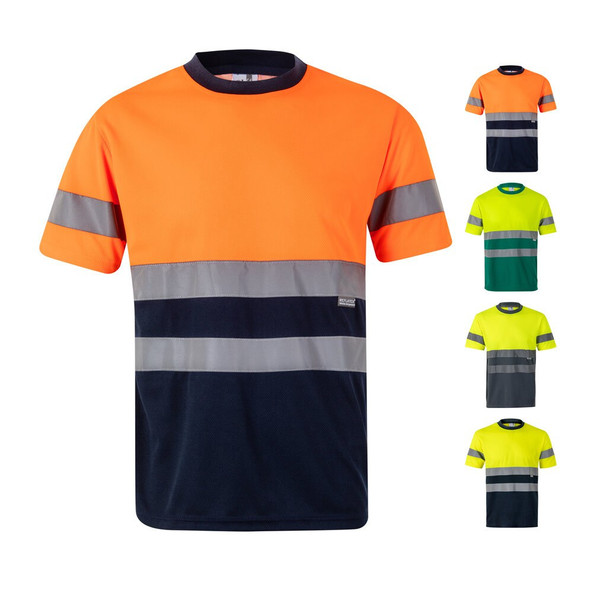 Velilla 36093 - T-shirt technique bicolore (140g/m²), en polyester (100%)