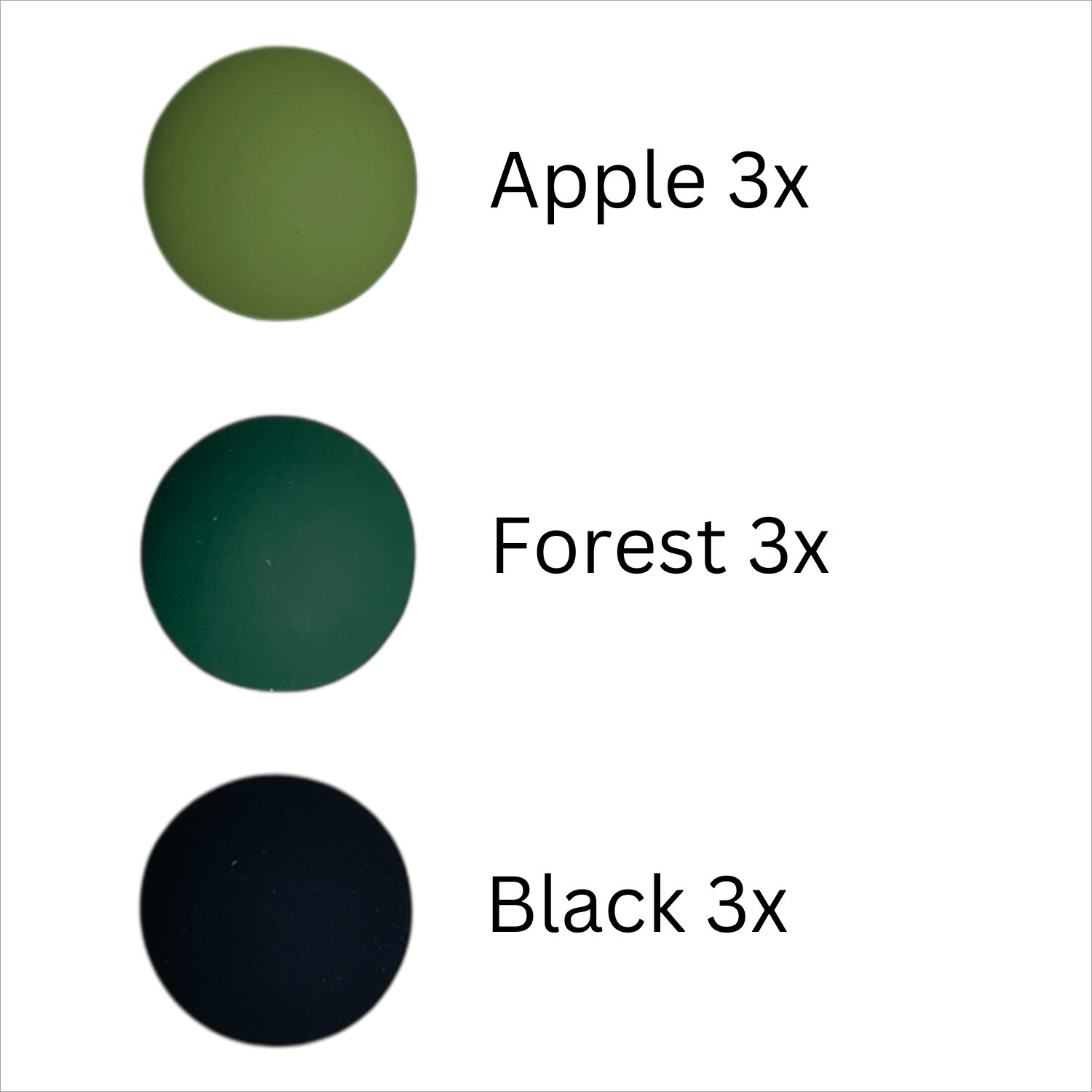 9x magneet - Apple/forest/black