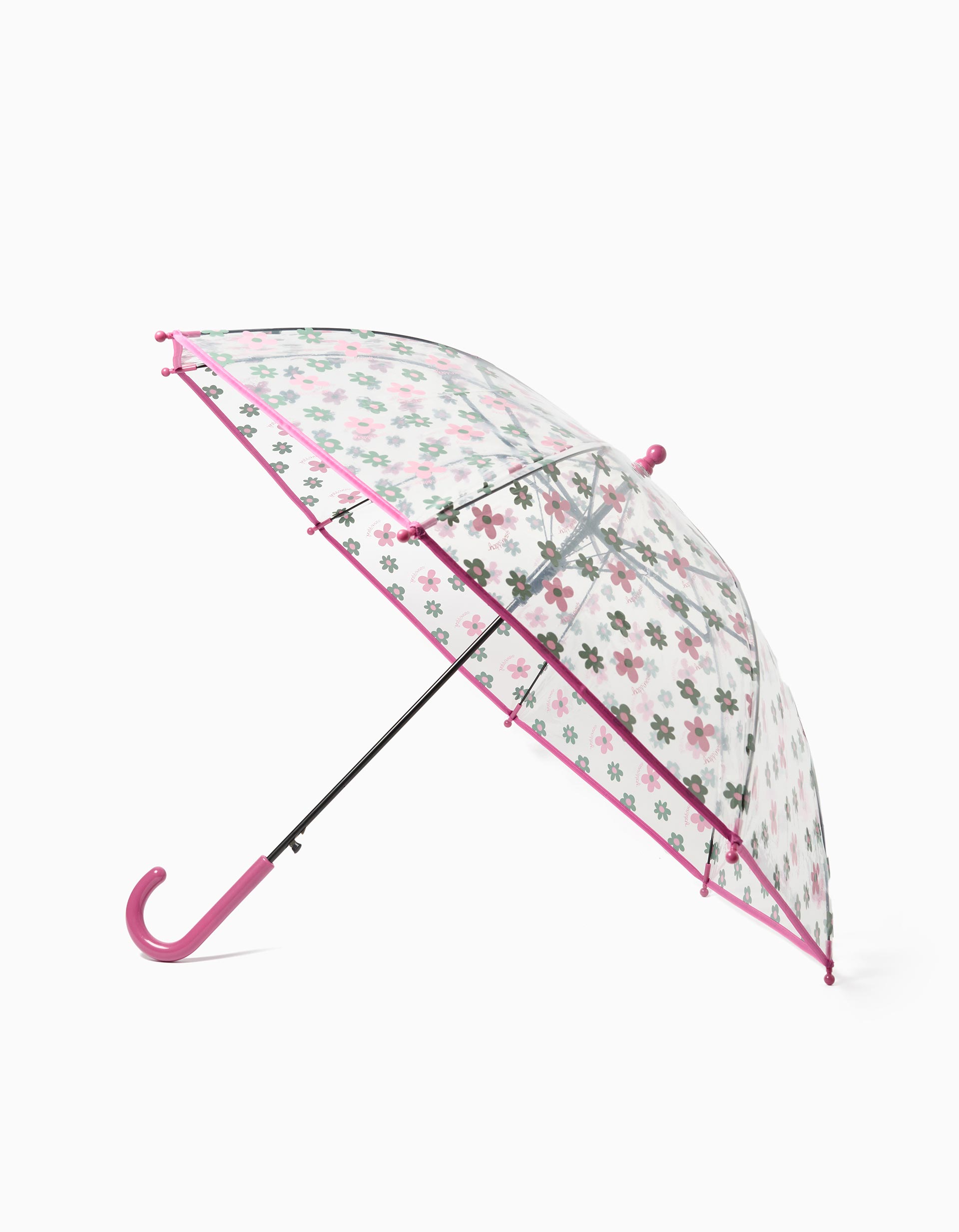 Guarda-chuva Transparente, Menina, Rosa