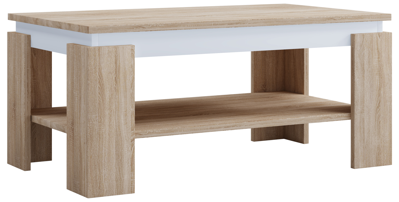 Couchtisch ROLAS - Sonoma Eiche-weiß - 90 cm