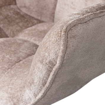 WOOOD fauteuil Wibo taupe chenille stof draaibaar