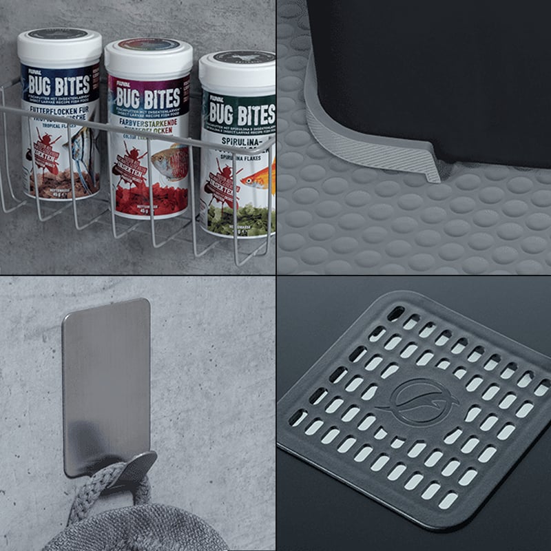 Kit para aquário Fluval Siena de 272 litros, preto