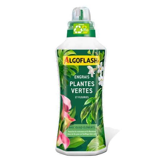 Engrais Plantes Vertes et Plantes Fleuries luiquide 1 L AlgoFlash