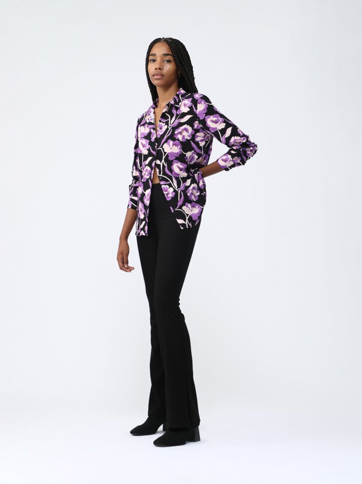Camisa fluida - Tom preto