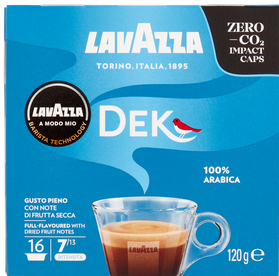 Lavazza DEK 100% Arabica Kaffee 16 Kapseln MHD:30.8.25