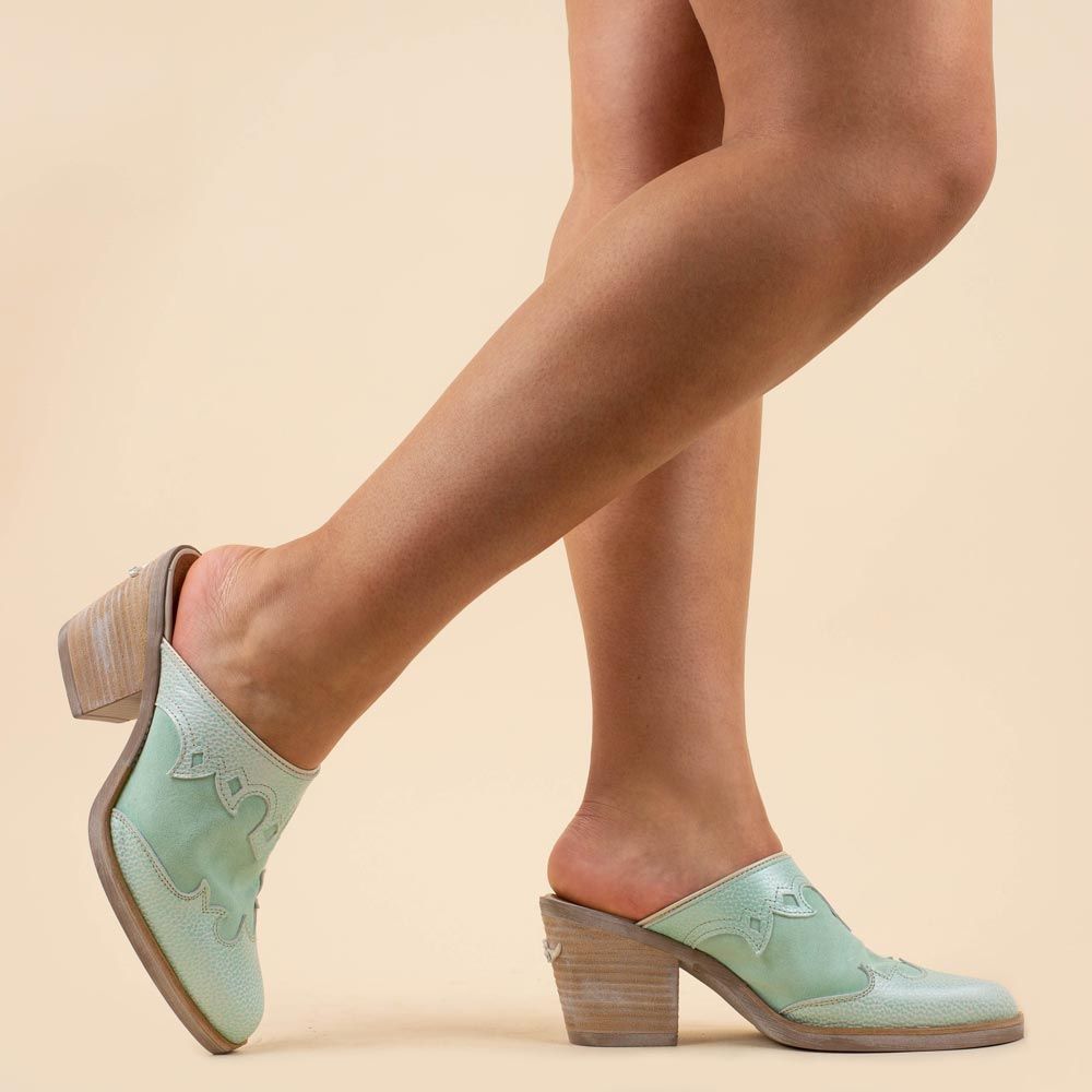 Nemonic boho klompjes 2379 turquoise