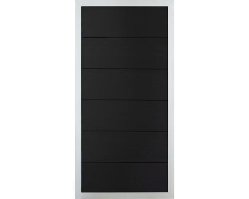 GroJa Novara deelelement, voorgemonteerd zonder palen, frame zilver, 90 x 180 cm antraciet