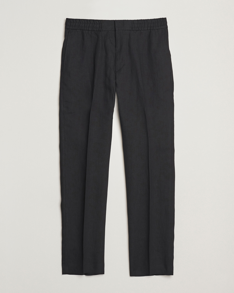 Tiger of Sweden Tannen Linen Drawstring Trousers Black