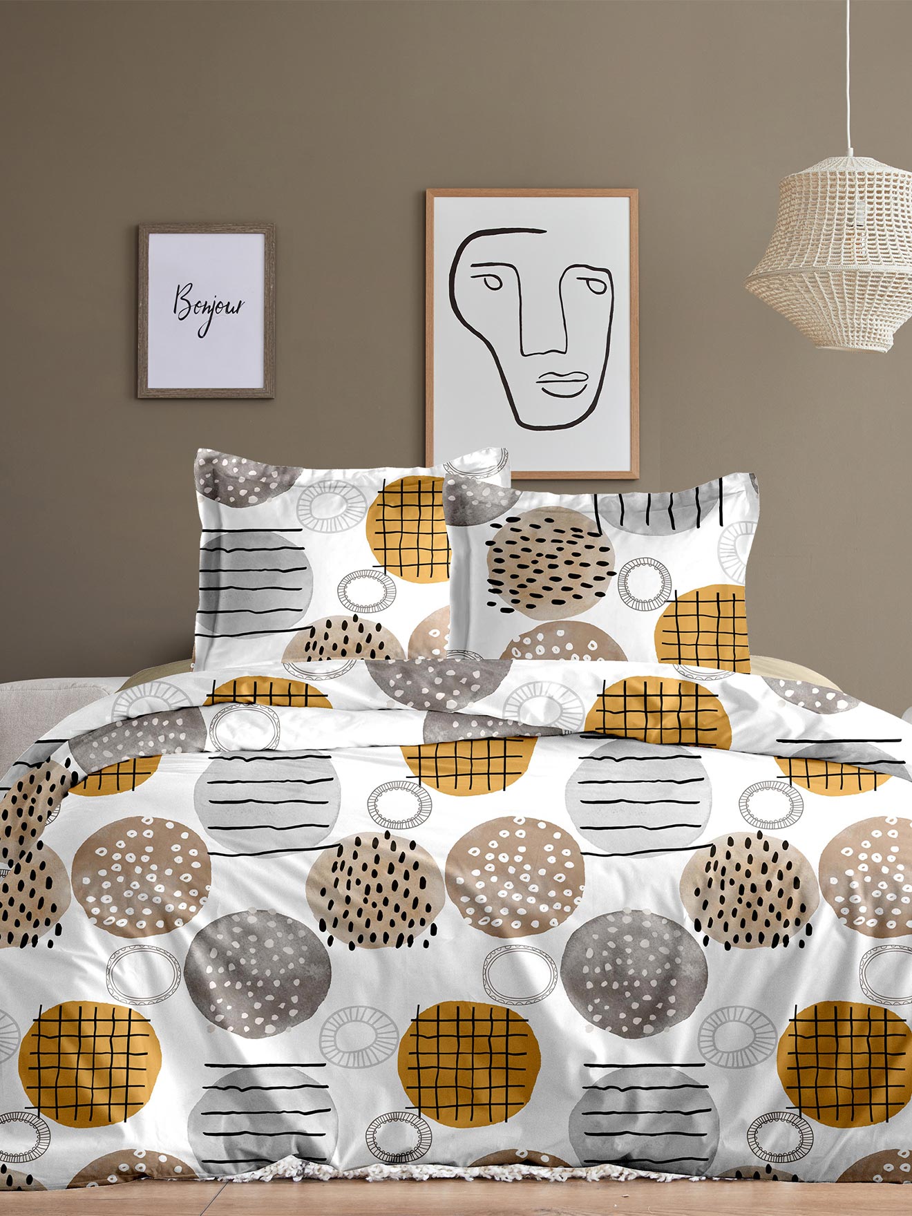 Parure housse de couette Doux miel