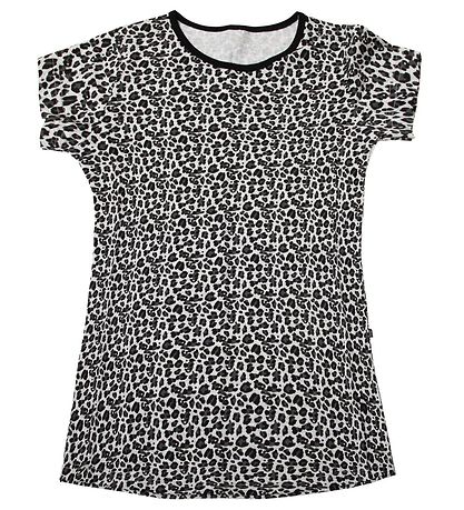Say-So Nachthemd - Grau Meliert m. Leopard