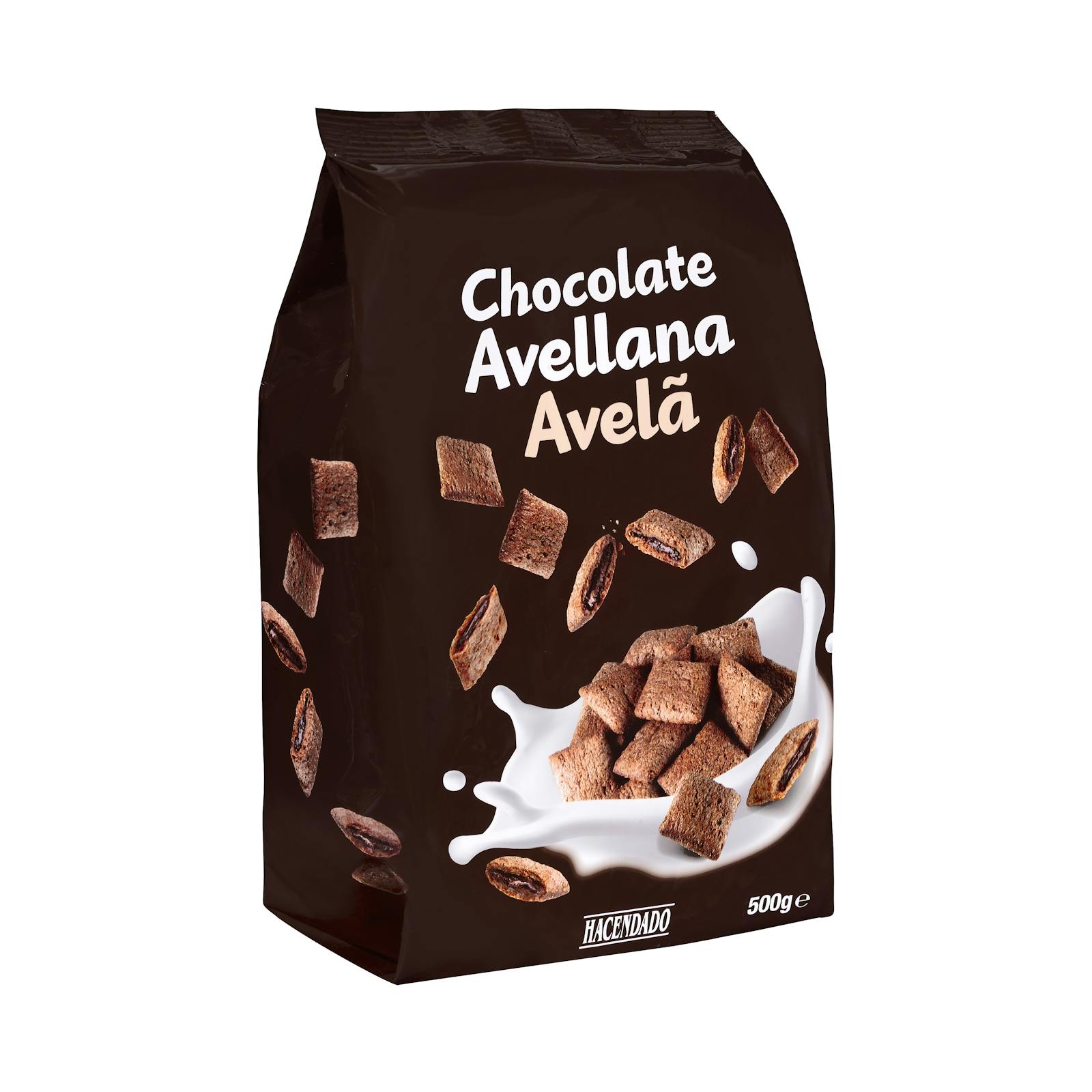 Céréales fourrées au chocolat et aux noisettes Hacendado