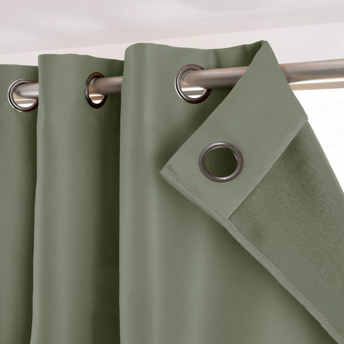Rideau obscurcissant thermique (280 x 260 cm) Calore Vert kaki