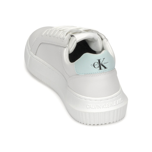 Calvin Klein Jeans - CHUNKY CUPSOLE LACEUP MON LTH WN - Blanc / Vert