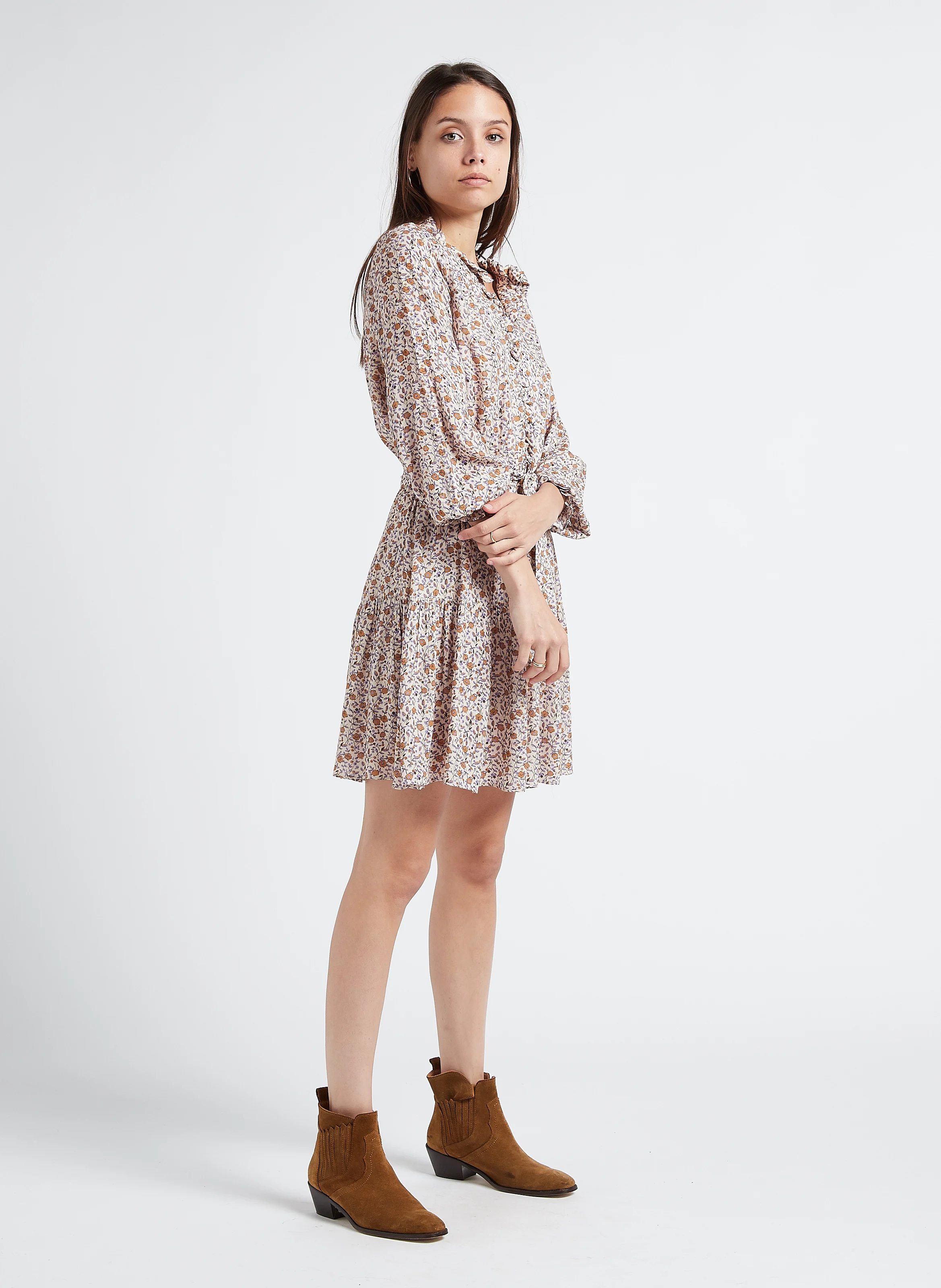 Robe cintrée à imprimé floral | Multicolore