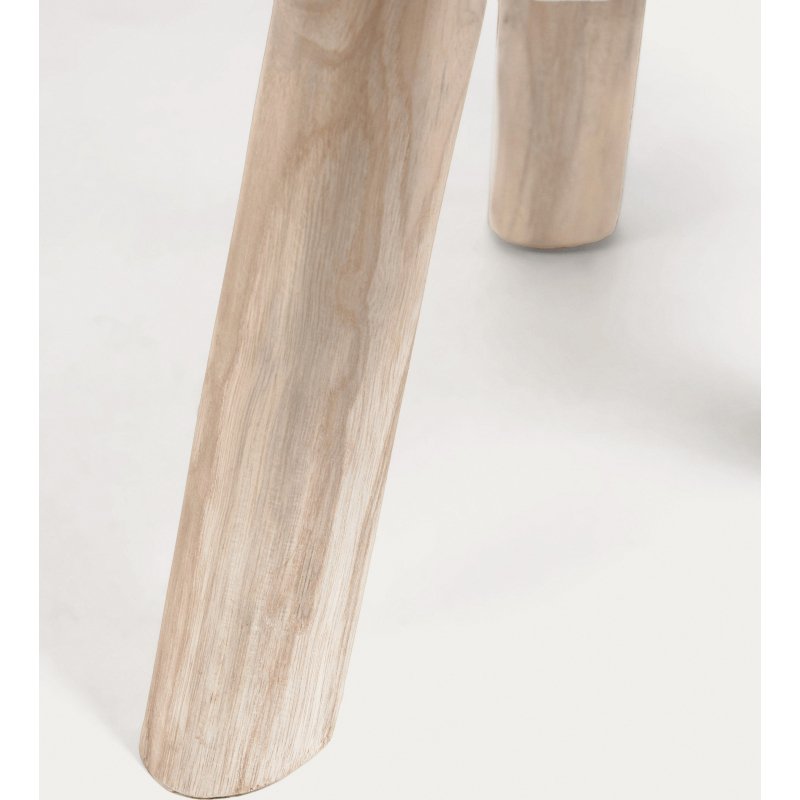 Table basse Glenda en bois massif de teck Ø 55 cm