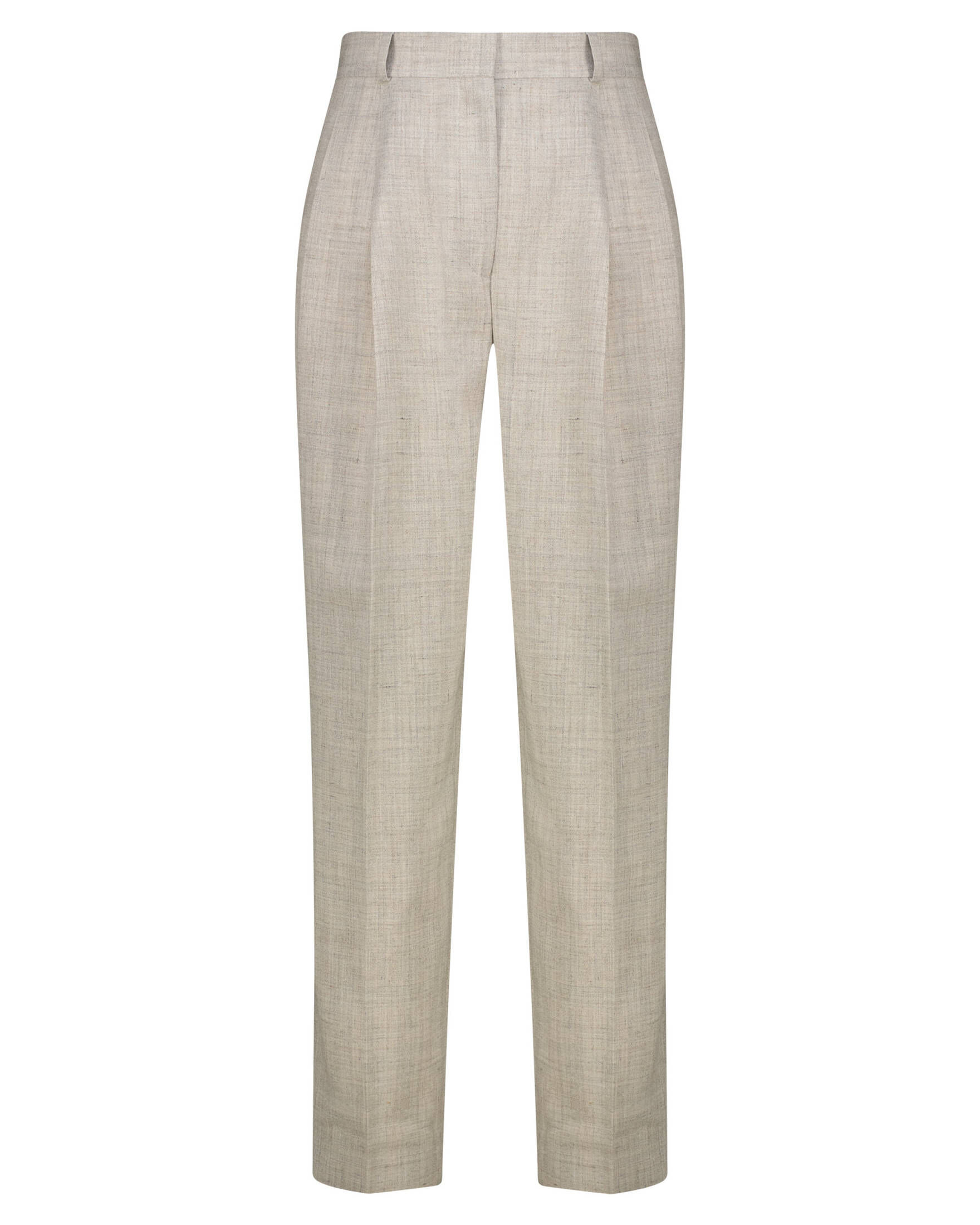 Totême| Damen Bundfaltenhose aus Viskose-Leinenmix