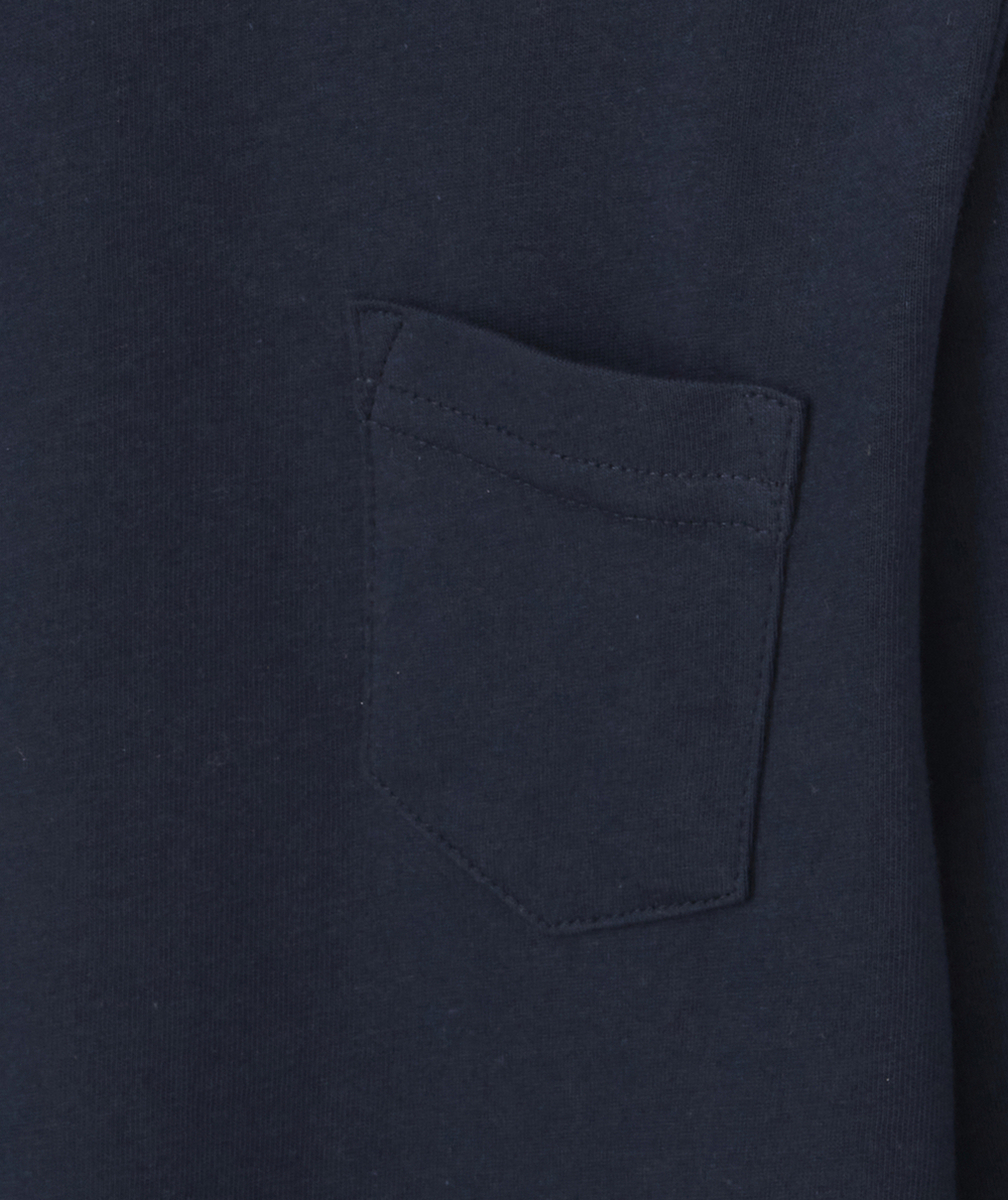 T-SHIRT GARÇON EN COTON BLEU MARINE AVEC POCHE
