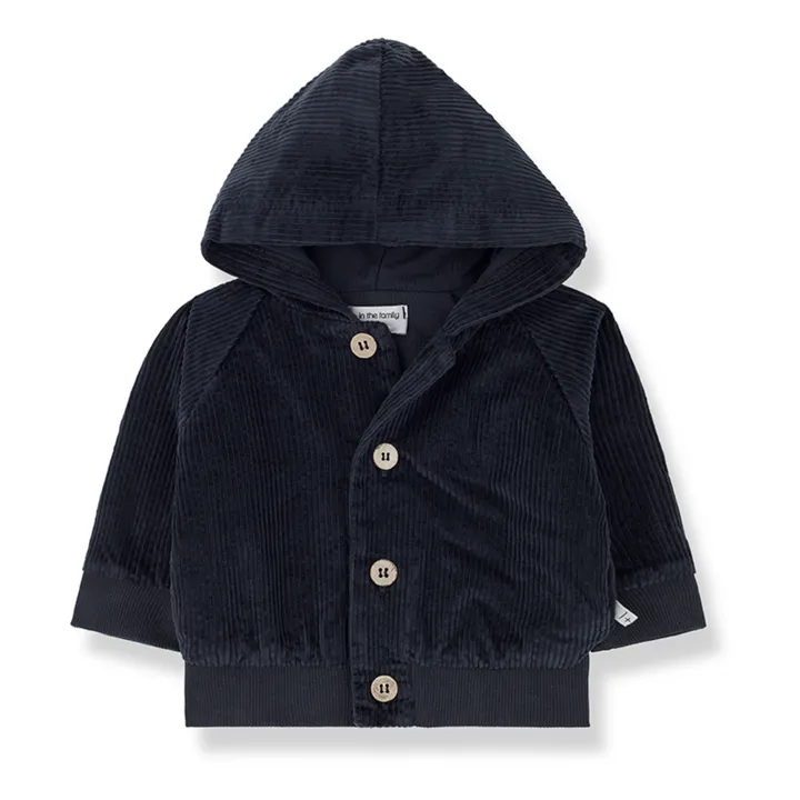 1+ in the family Veste Capuche Velours Côtelé Ben | Bleu marine