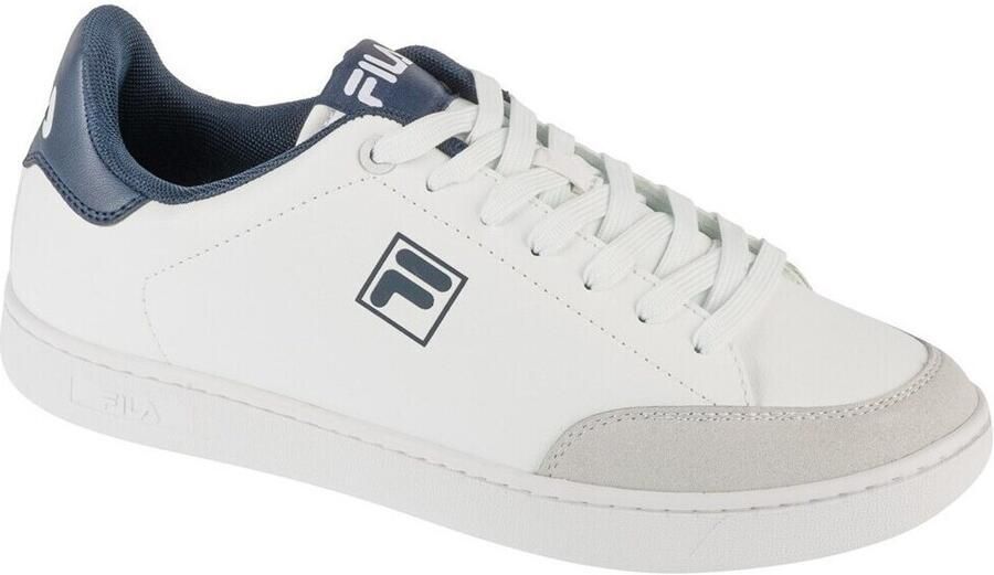 Fila Witte Polyester Sportsneaker Blauwe Details White Heren