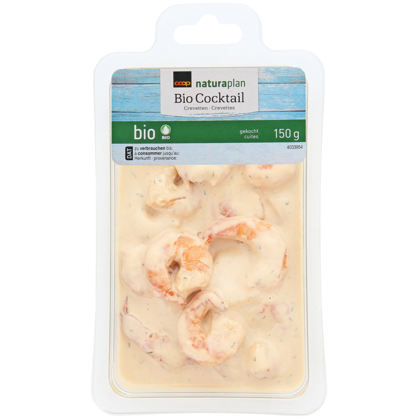 Naturaplan Bio Crevetten gekocht in Cocktailsauce