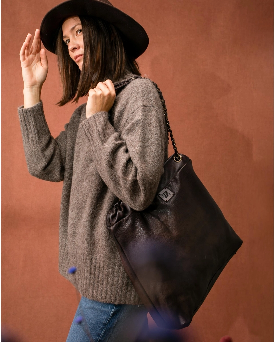 Biba Barcelona Heritage Schoudertas Lucy Negro