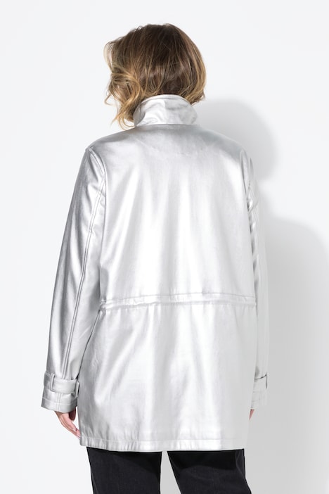 Jacke, Lederoptik, Tunnelzug in der Taille