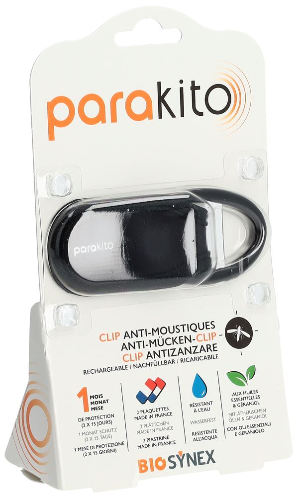 PARAKITO Clips für Kinderwagen oder Rucksack schwarz 1 Stk