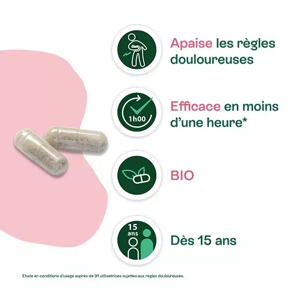Naturactive Règles Douloureuses Crampes Abdominales Bio 30 gélules végétales