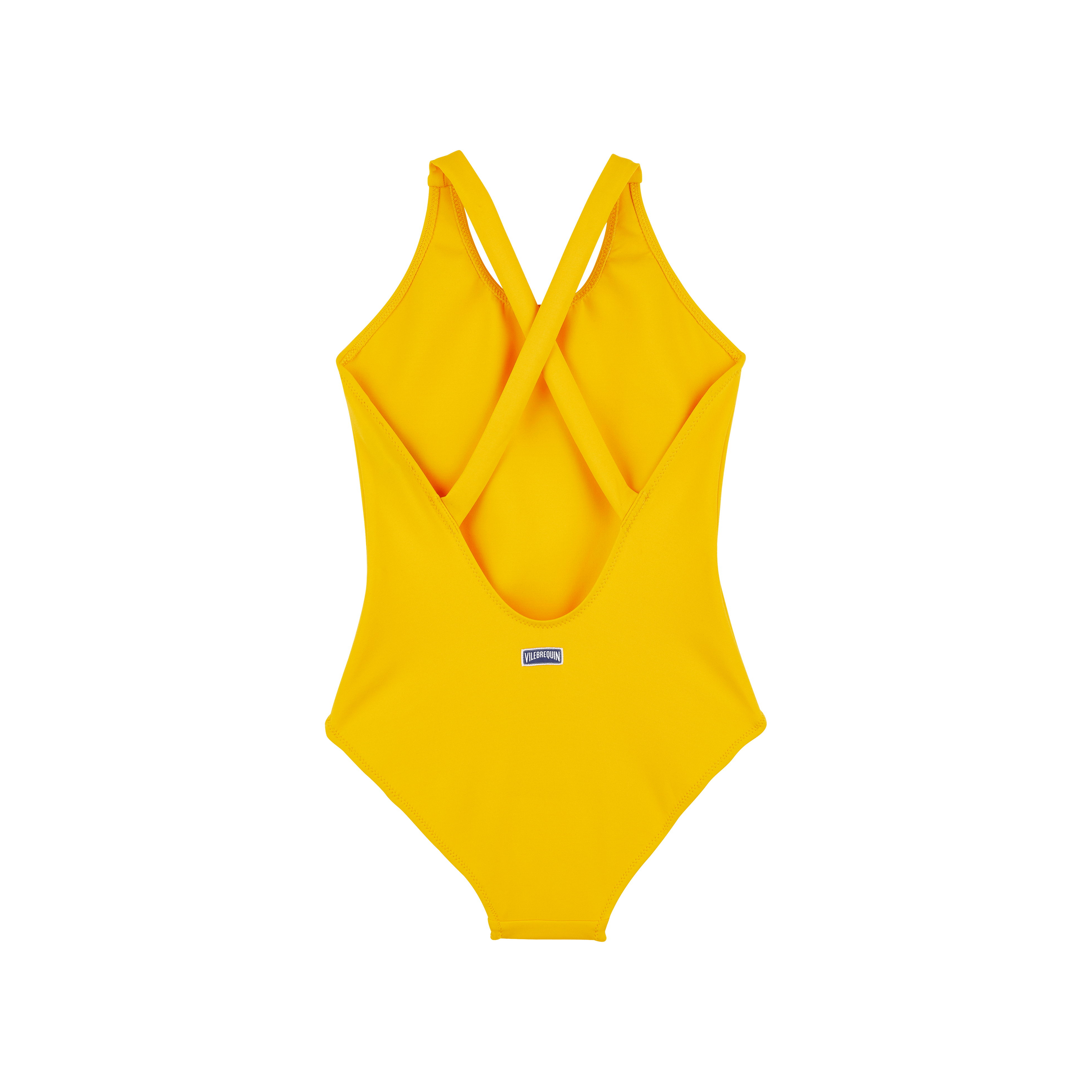 Maillot de Bain Une Pièce Bretelles Croisées Uni