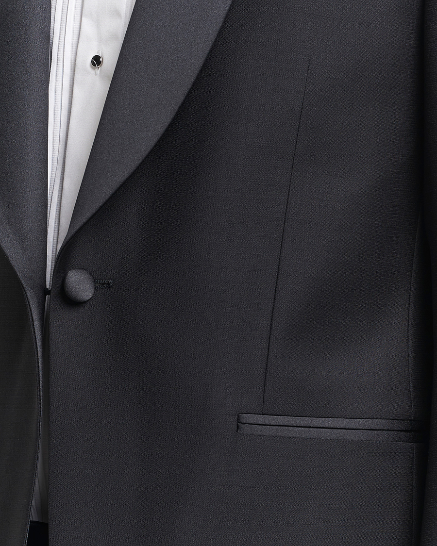 Oscar Jacobson Figaro/Denz Wool Tuxedo Suit Black
