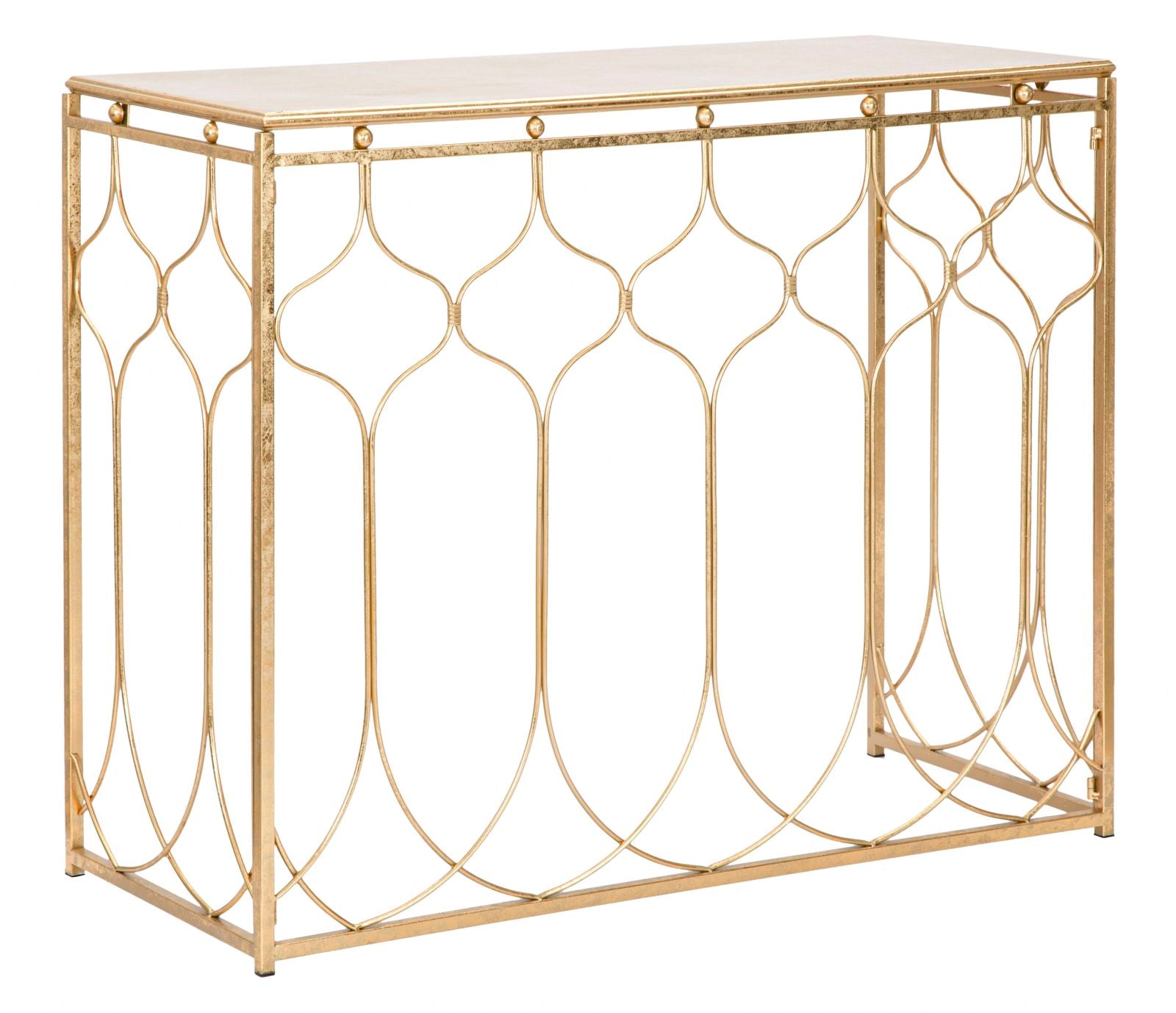 Mauro Ferretti Arab console in goud metaal met gouden blad
