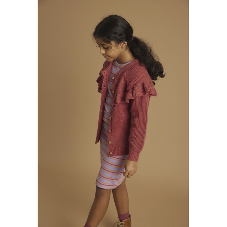 Soft Gallery SGBELLA YD STRIPE L_S DRESS HL Violet tulip