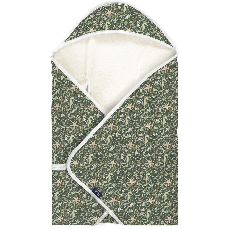 Alvi® Reisedecke Jersey Underwater World grünbeige