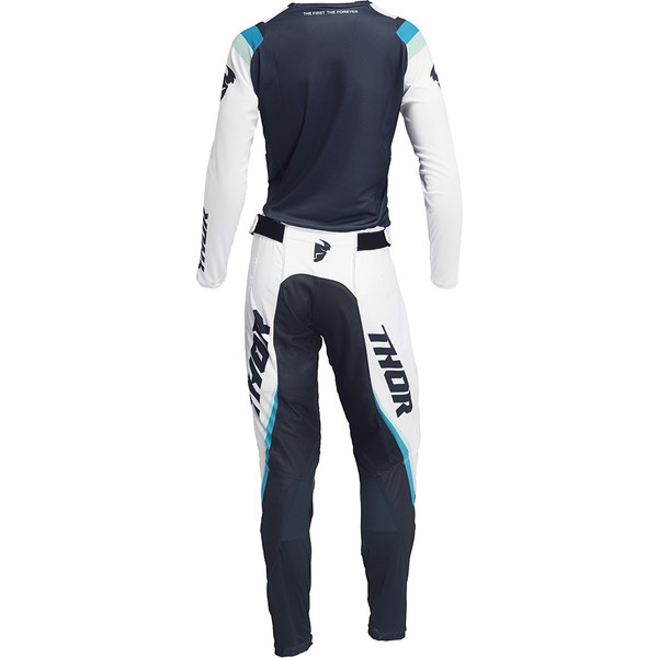 Thor Motocross - Pantalon femme Pulse Rev Blanc / Bleu foncé
